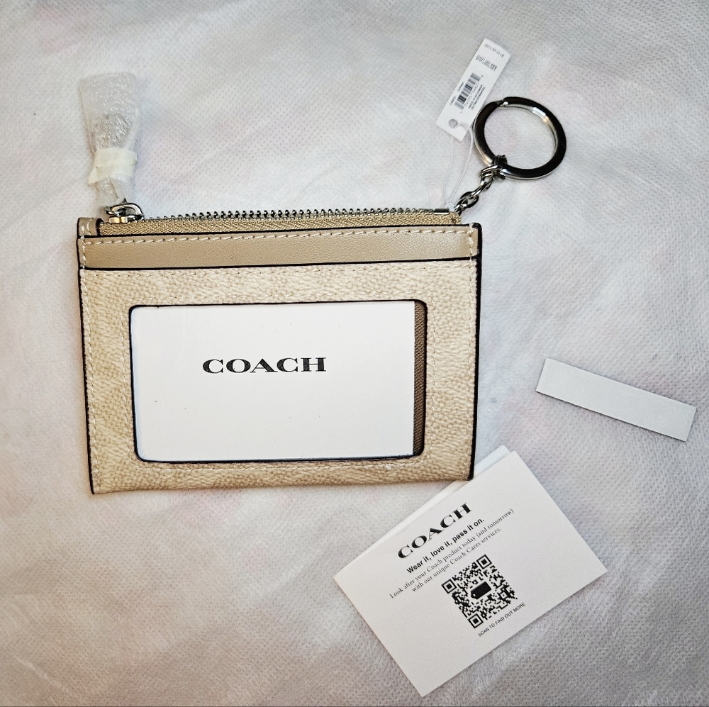 Coach Skinny ID Case Card Holder Signature Canvas - Picture 5 of 17